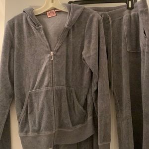 Juicy Couture jogging yoga track suit 2 piece set Gray XL